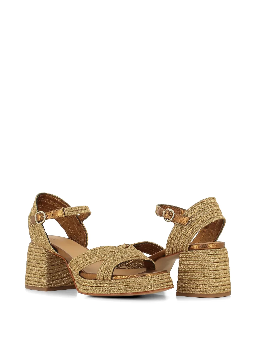 Castañer Vallita braided crossover-strap sandals Goud