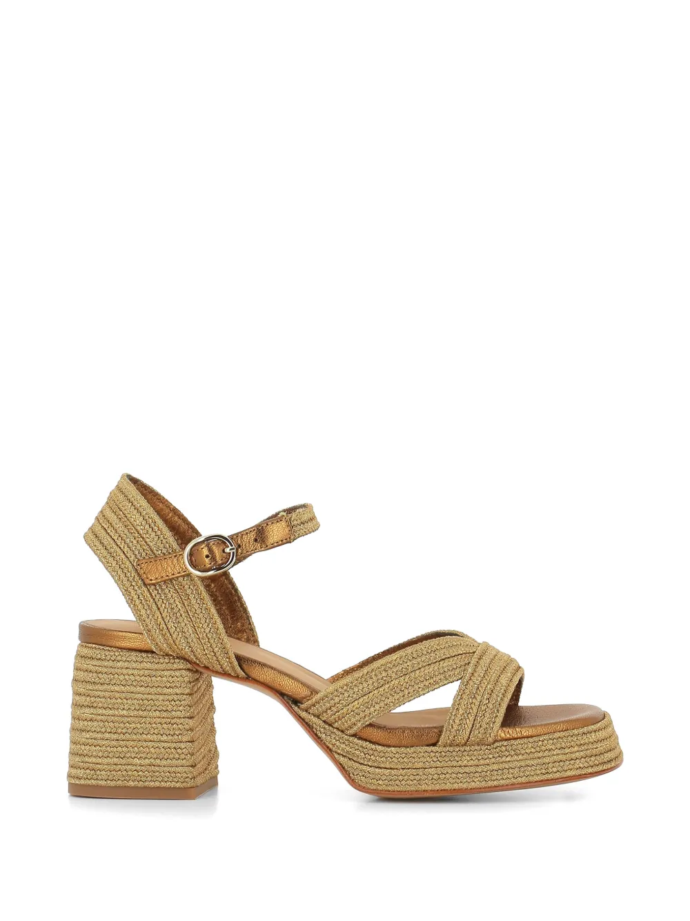 Castañer Vallita braided crossover-strap sandals Goud