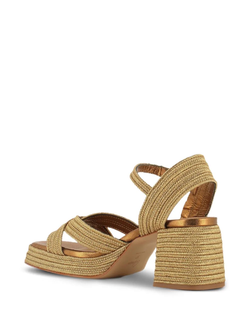 Castañer Vallita braided crossover-strap sandals Goud