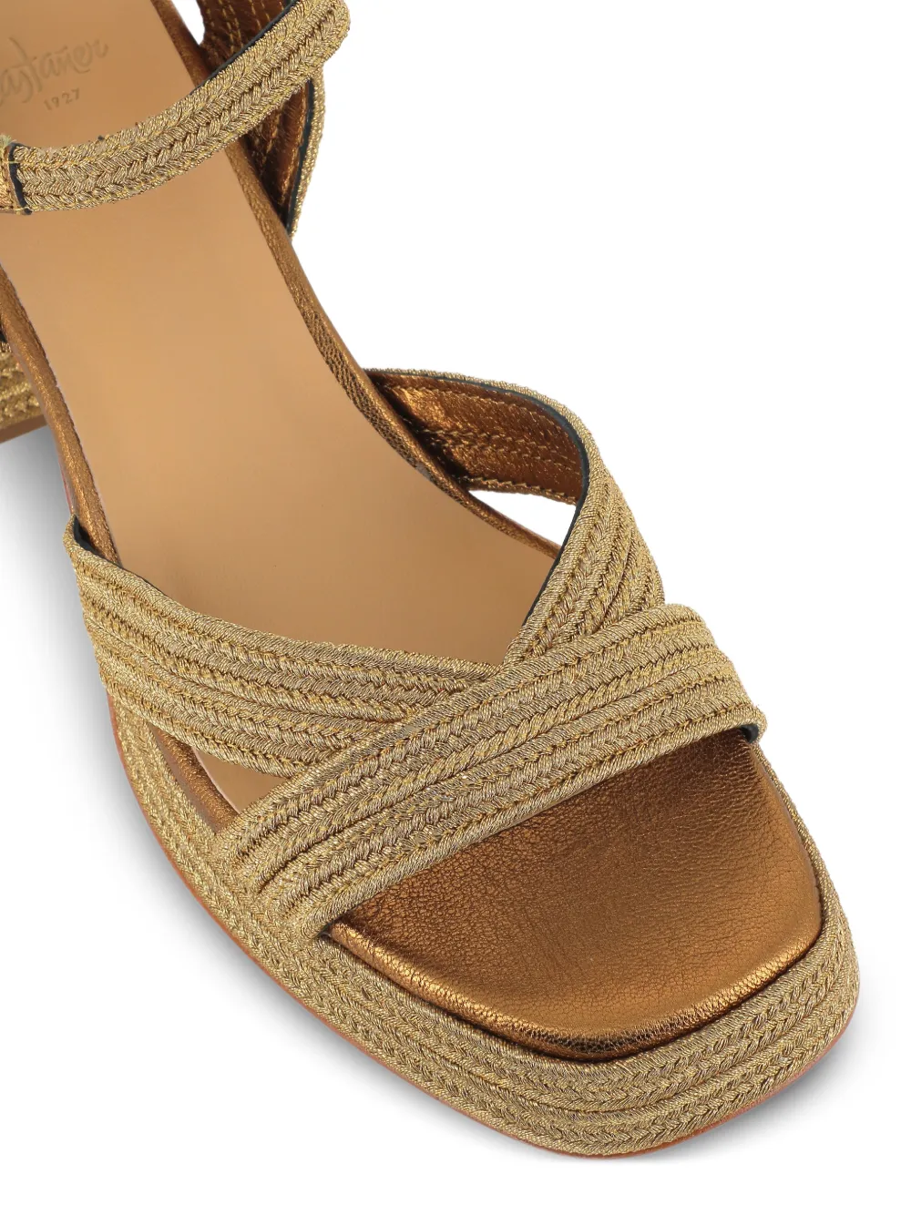 Castañer Vallita braided crossover-strap sandals Goud