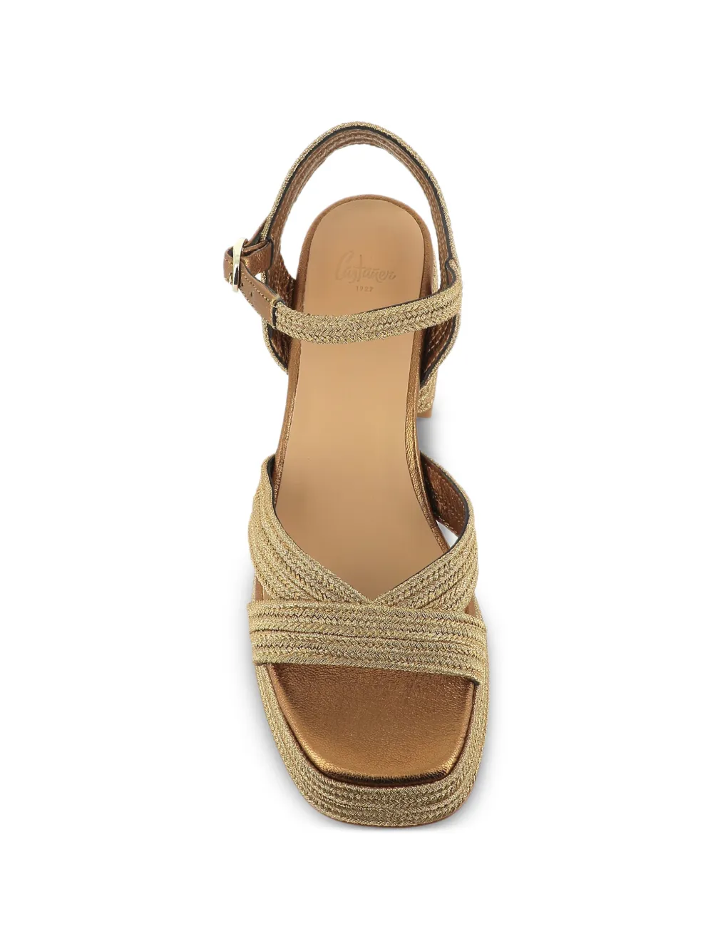 Castañer Vallita braided crossover-strap sandals Goud