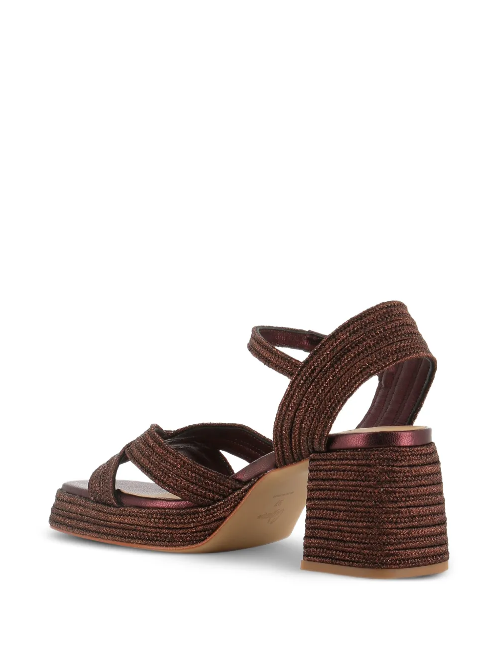 Castañer Vallita woven metallic sandals Bruin