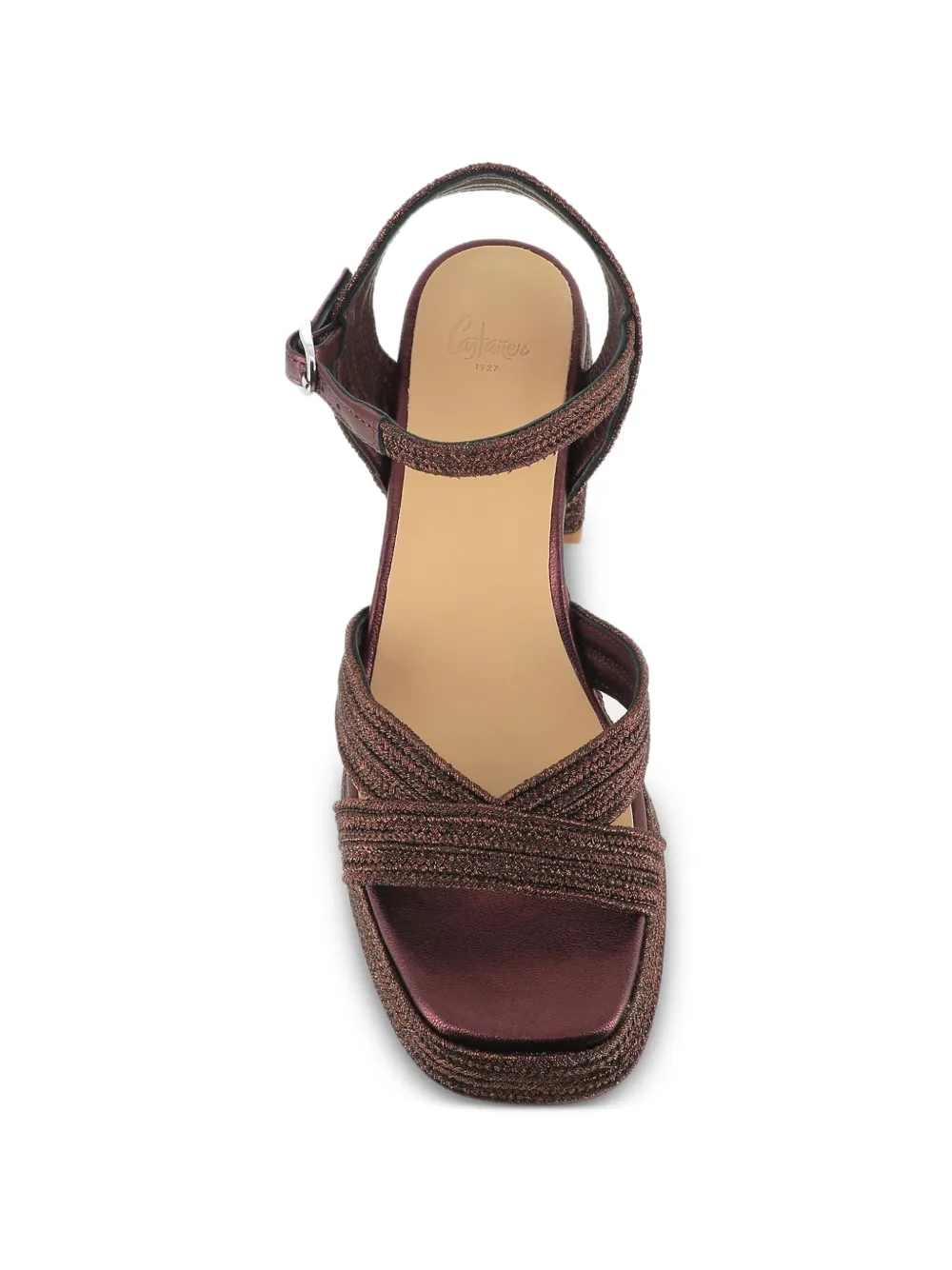Castañer Vallita woven metallic sandals Bruin