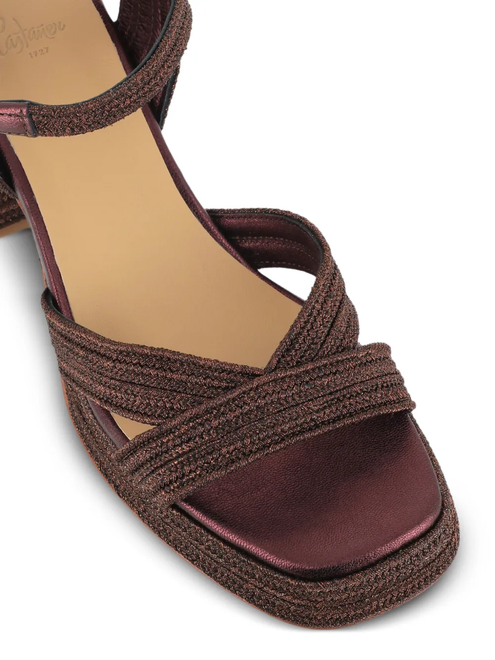 Castañer Vallita woven metallic sandals Bruin