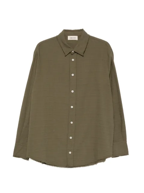 atomo factory embroidered raw-edge shirt