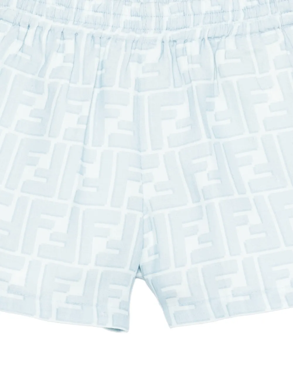 Fendi Kids FF shorts met logo-jacquard Blauw