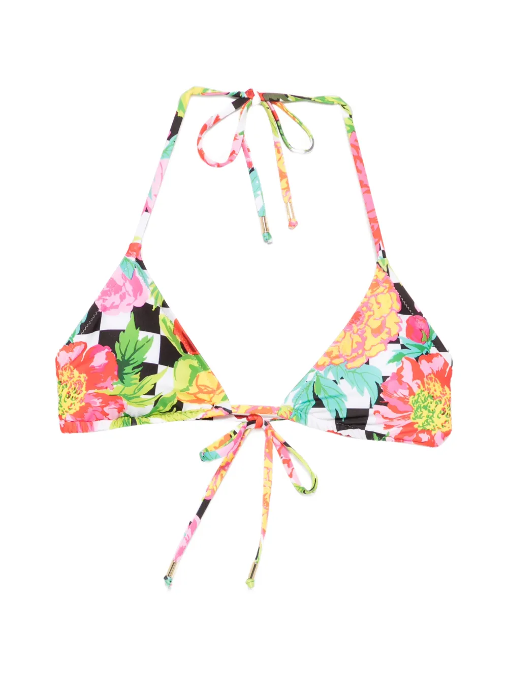 Moschino floral-print bikini top - Rosa