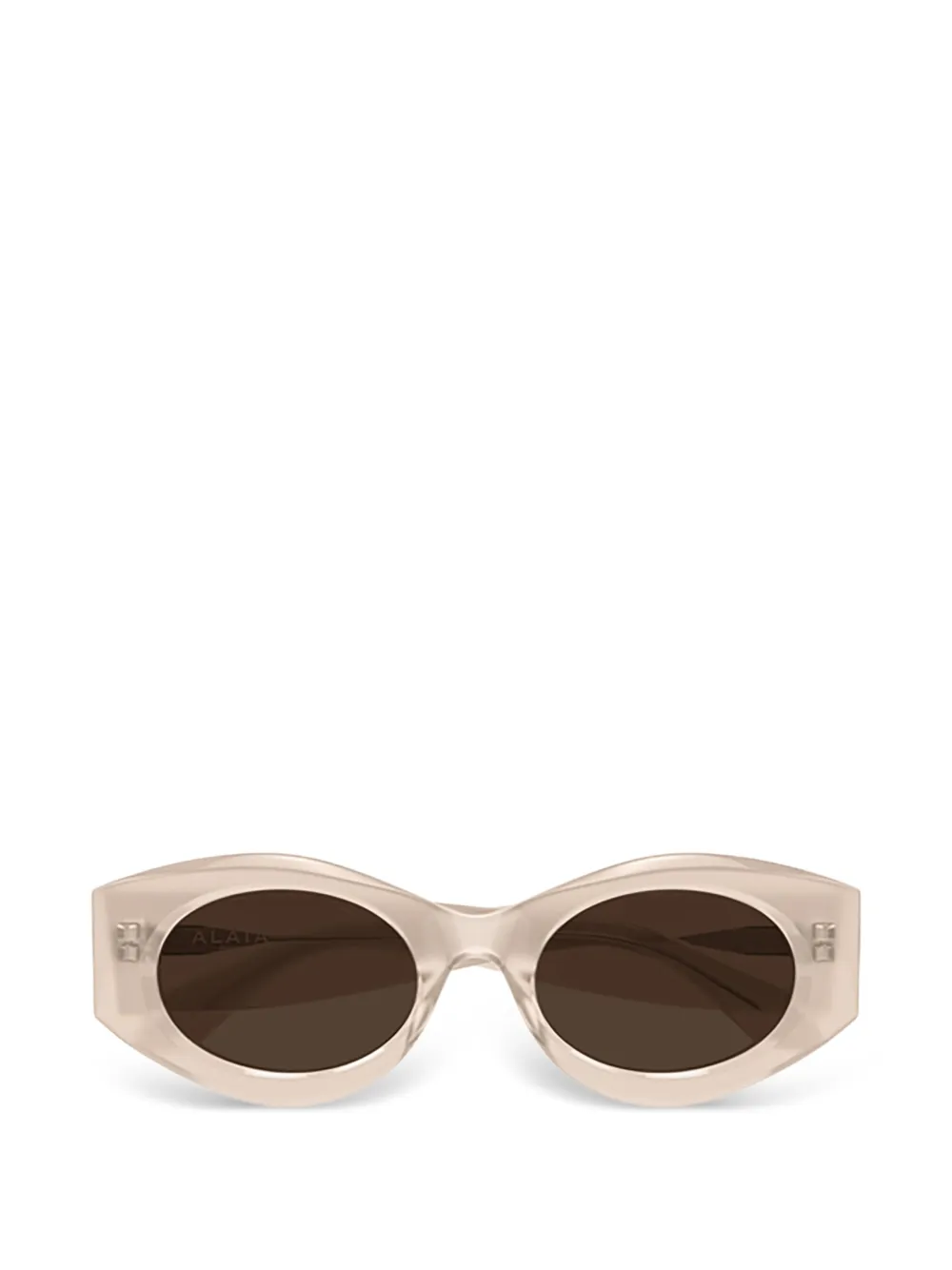 azzedine alaïa oval-frame sunglasses - Toni neutri