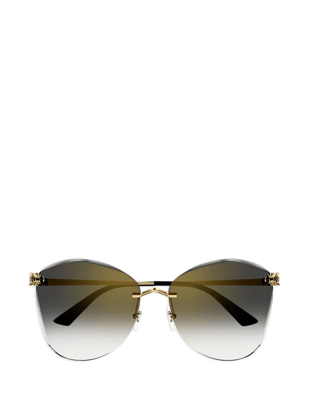 Cartier Eyewear logo-detail sunglasses - Gold