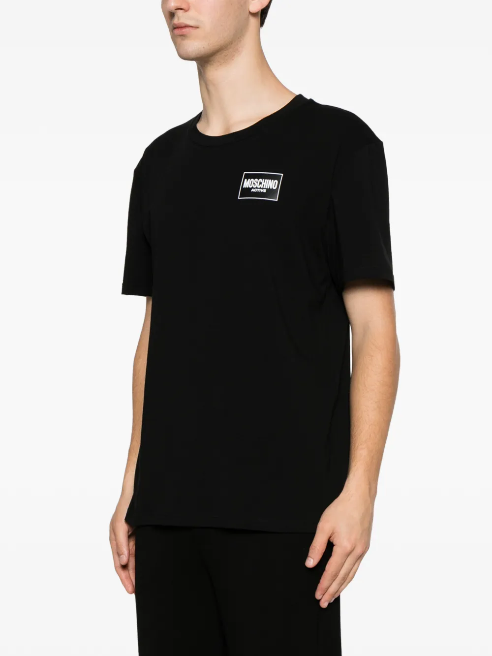 Moschino T-shirt met logoprint Zwart