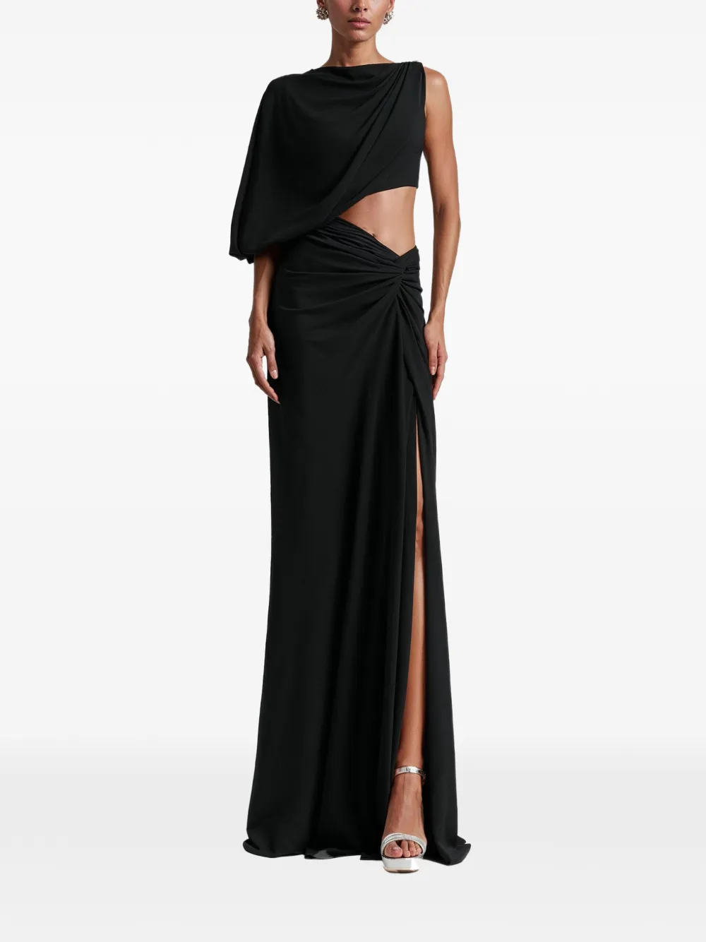 Gemy Maalouf cut-out draped dress - Black
