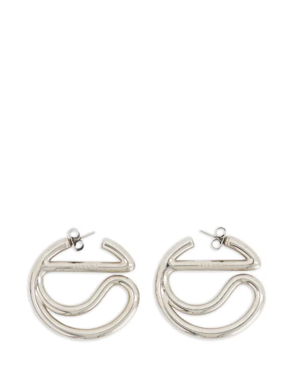 Coperni C-logo Hoop Earrings in Silver