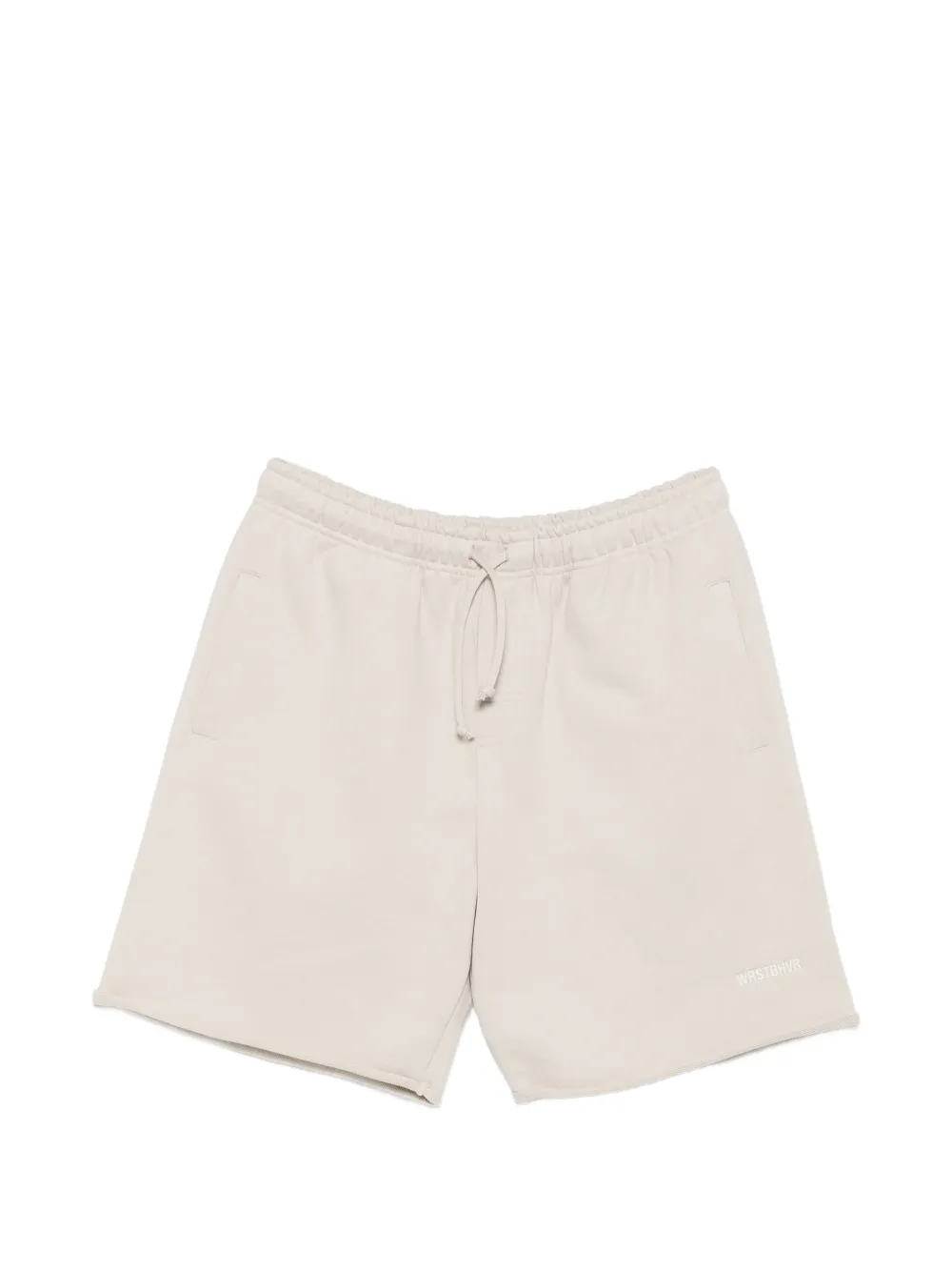 WRSTBHVR drawstring raw-edge track shorts - Toni neutri