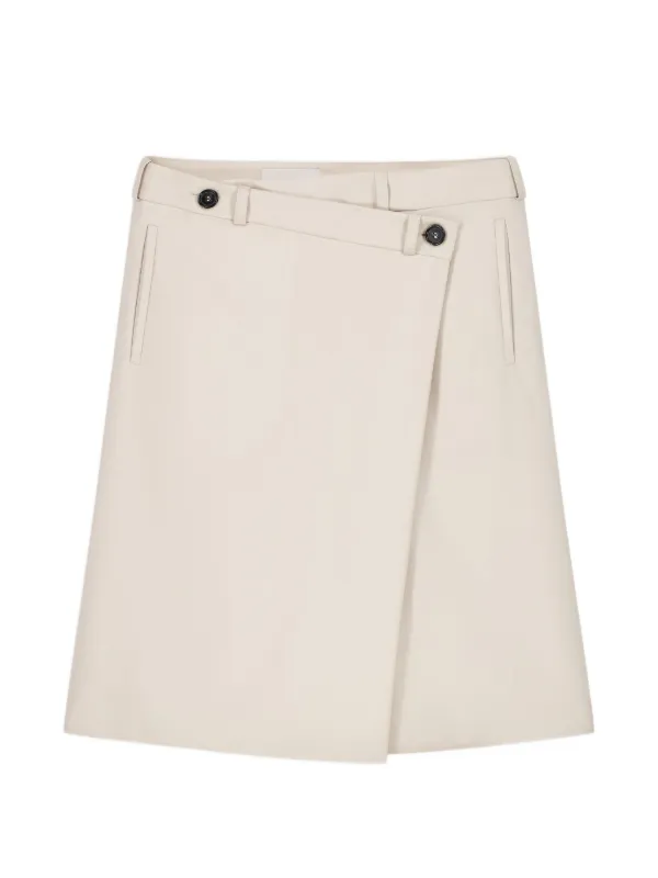 Coperni Button-detail Circular Midi Skirt in White