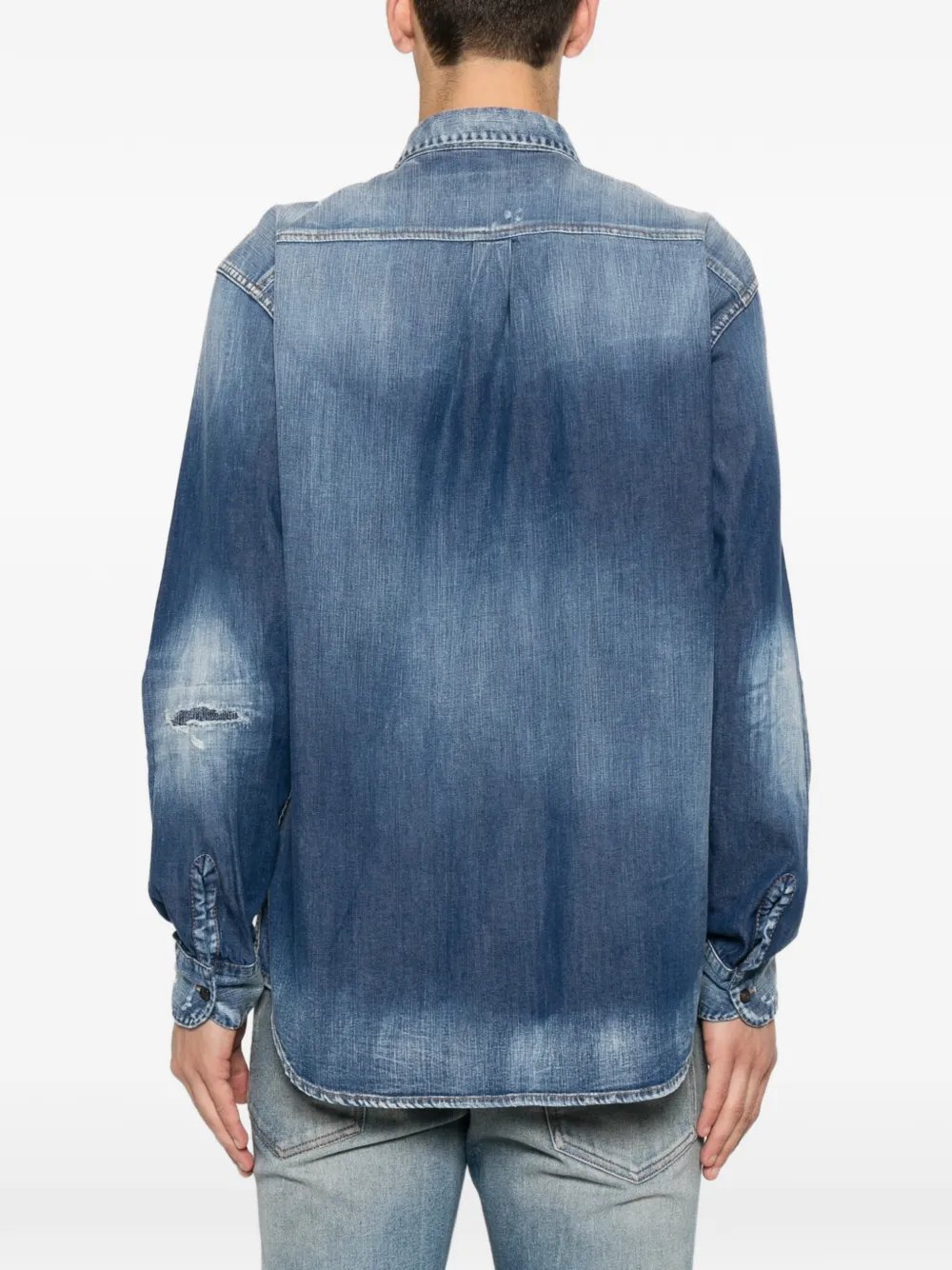DSQUARED2 Canadian gerafeld denim overhemd Blauw