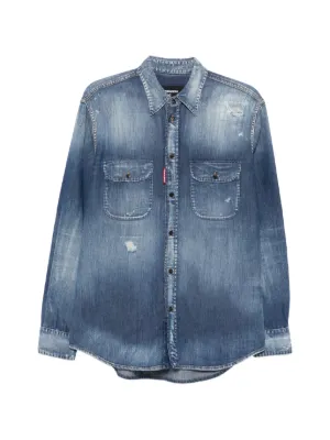Dsquared2 ディースクエアード ウォッシュド デニムシャツ - FARFETCH