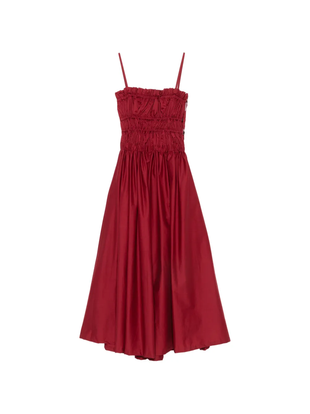 Liviana Conti shirred ruffled midi dress