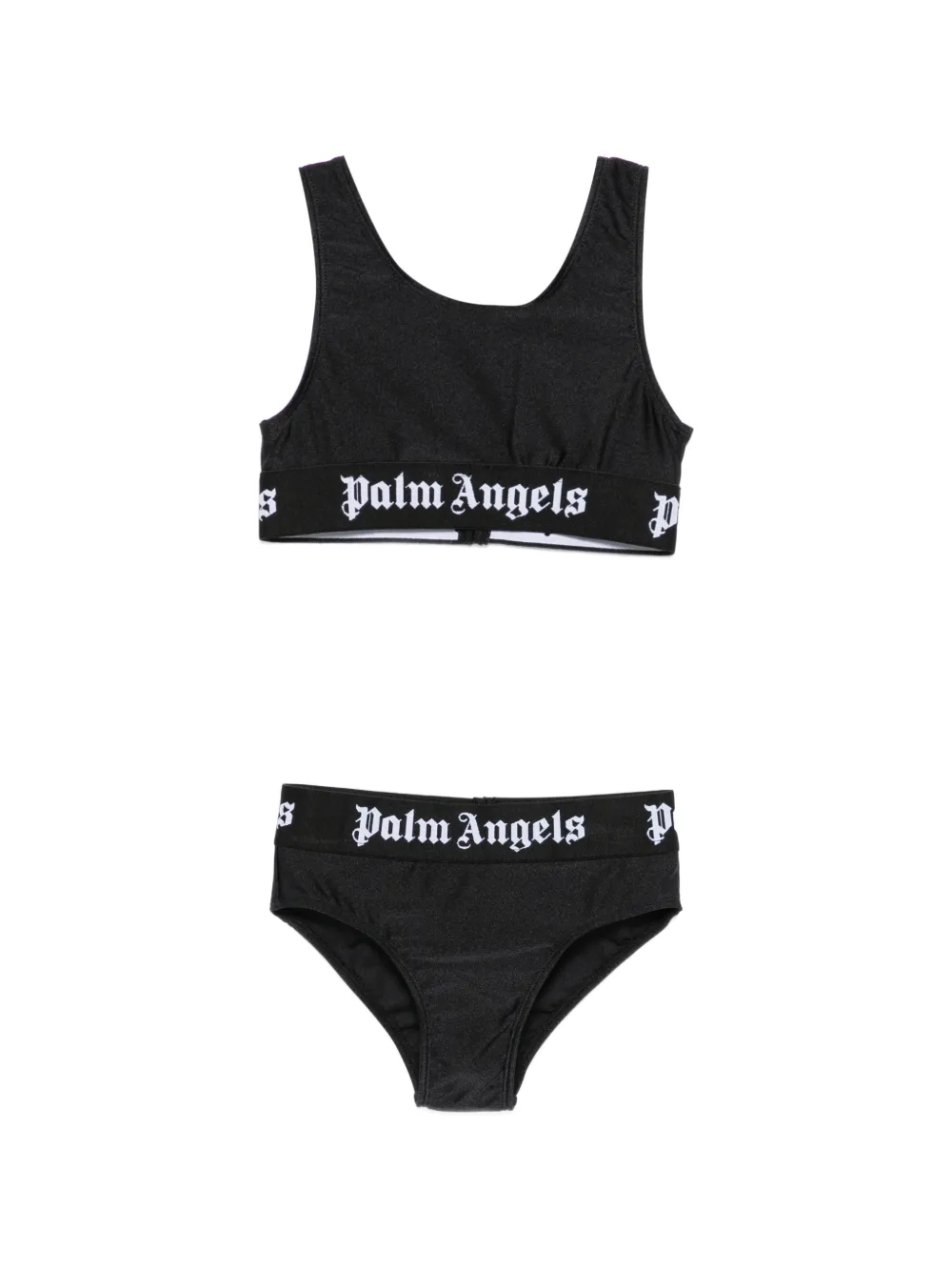 Palm Angels Kids logo-waistband bikini - Nero