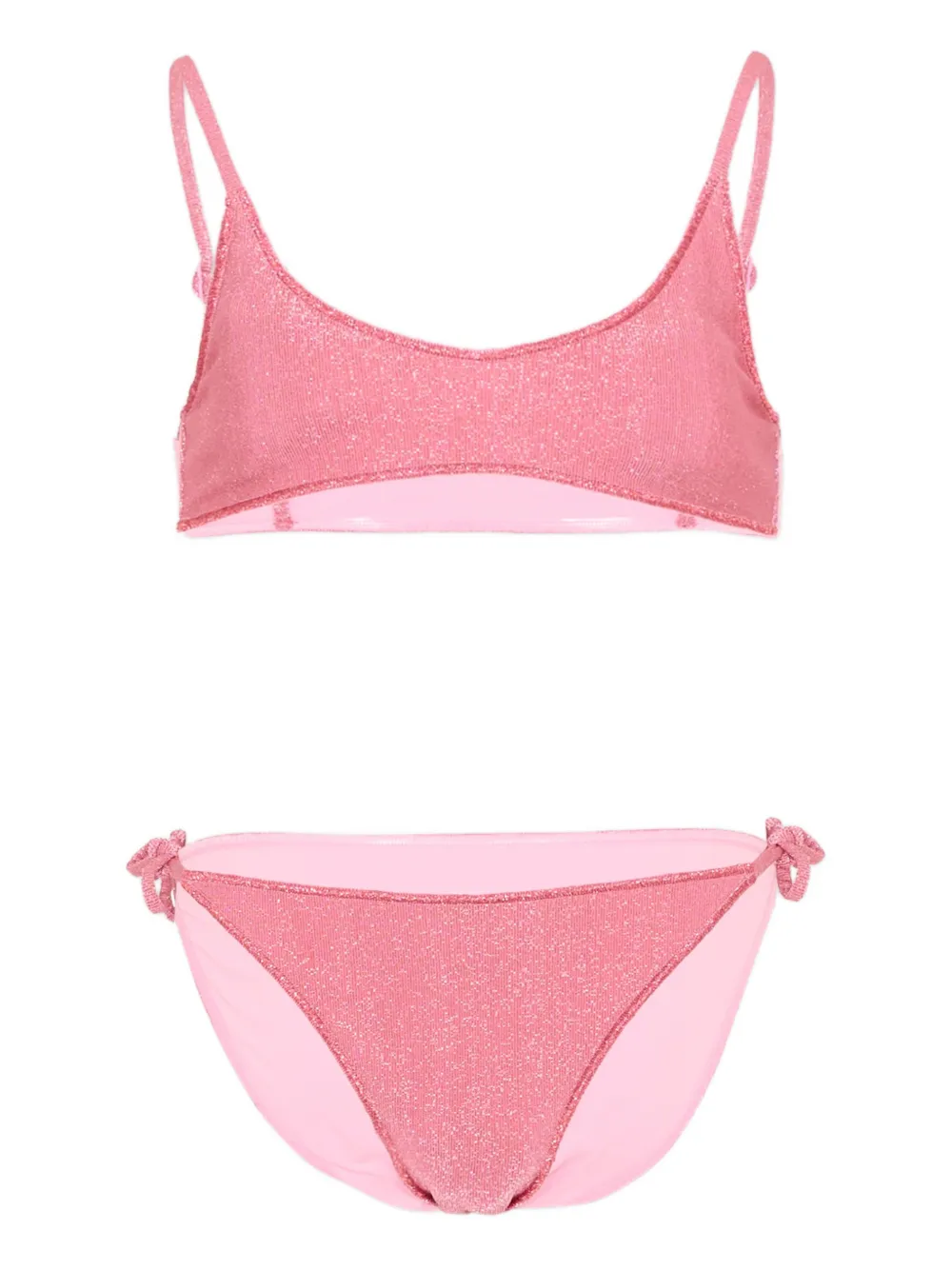 MC2 Saint Barth Kids logo-patch bikini - Rosa