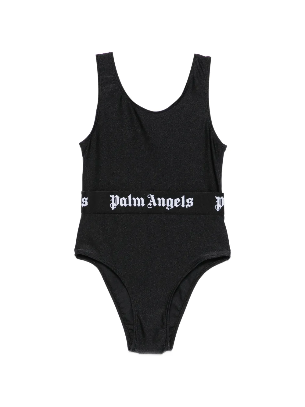 Palm Angels Kids logo-waistband swimsuit - Nero