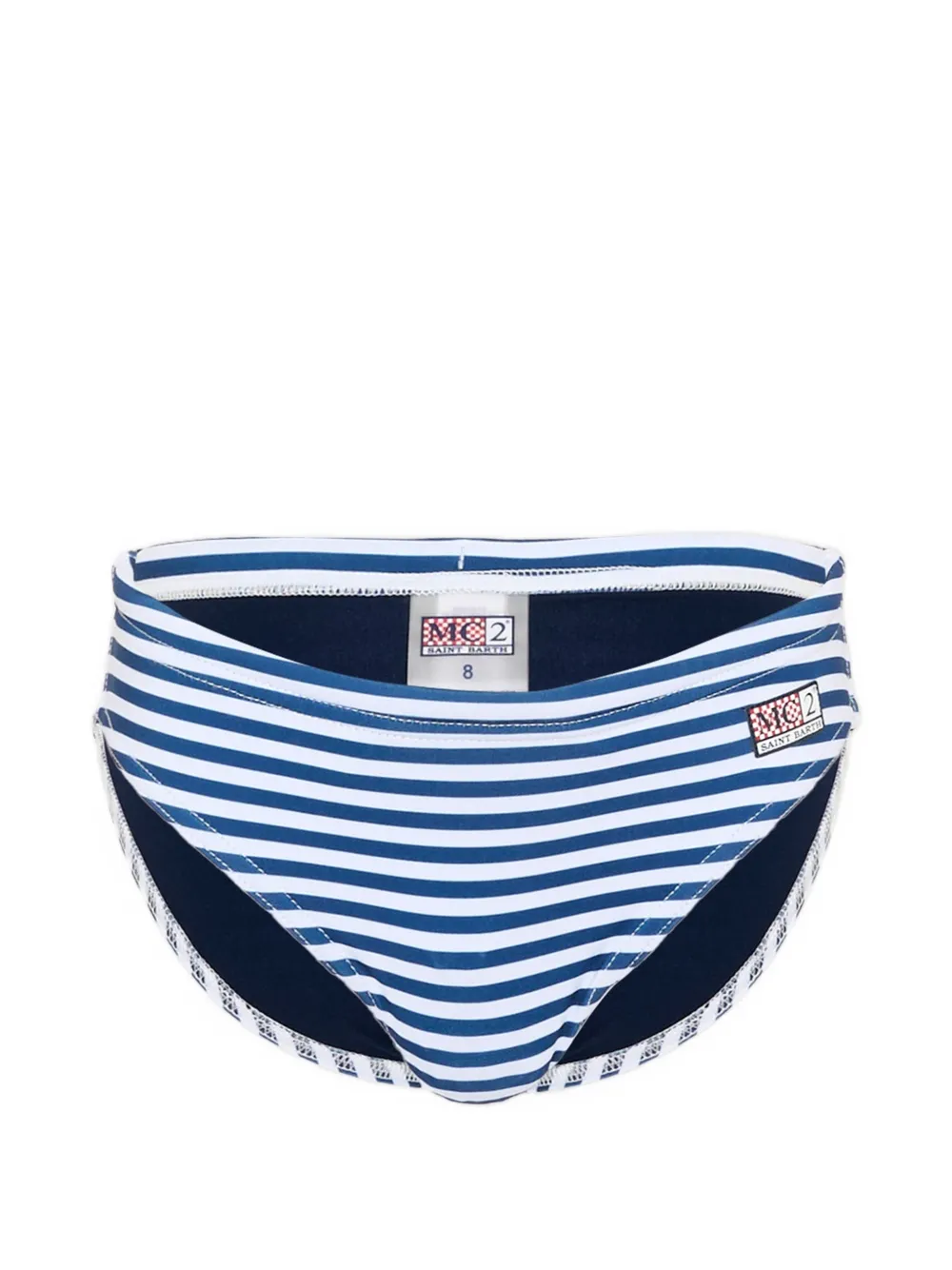 MC2 Saint Barth Kids striped swim briefs - Blu