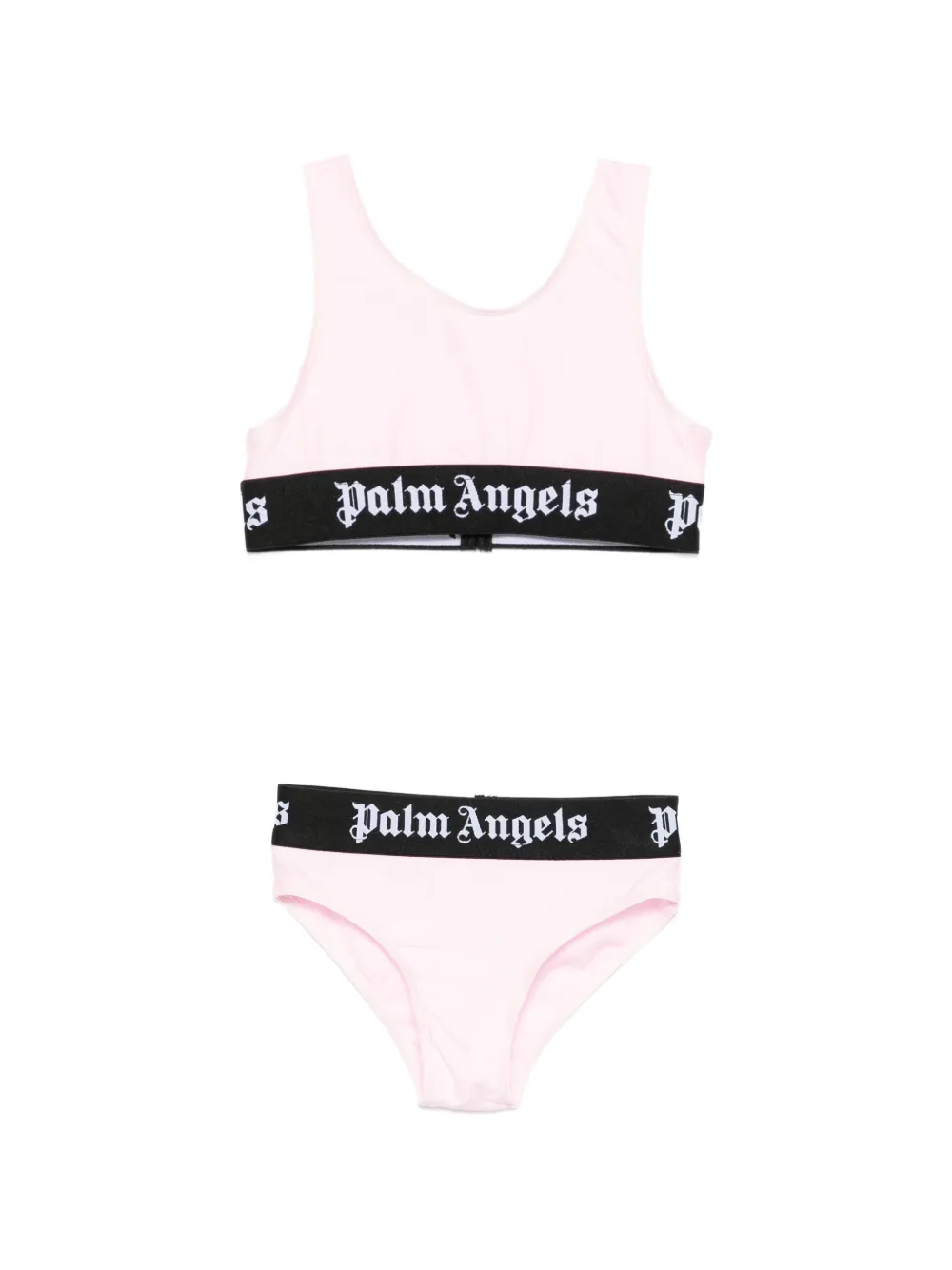 Palm Angels Kids logo-waistband bikini - Rosa