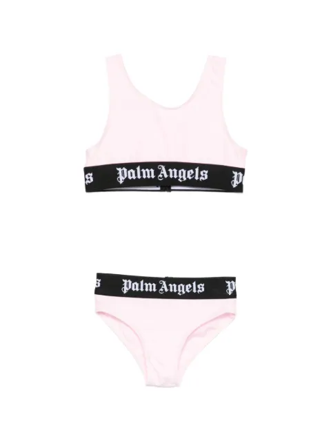 Palm Angels Kids logo-waistband bikini