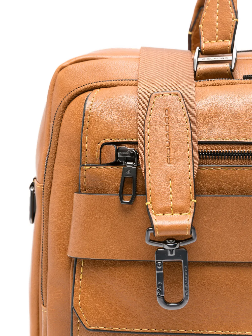 PIQUADRO 15 6-inch leren laptoptas Beige