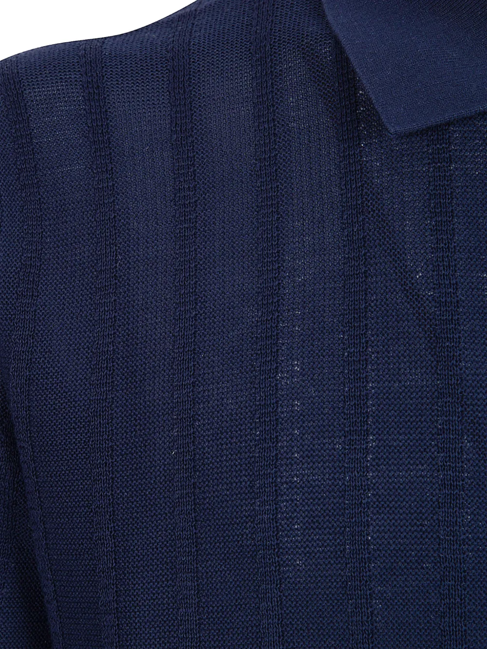 Ballantyne Opengebreid overhemd Blauw