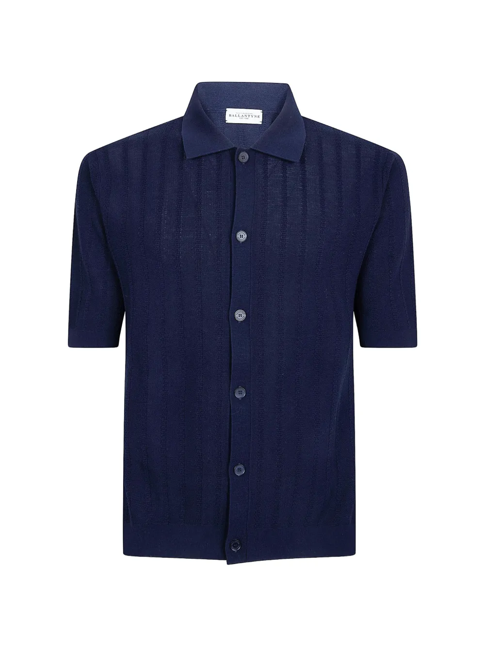 Ballantyne openwork knitted shirt - Blau