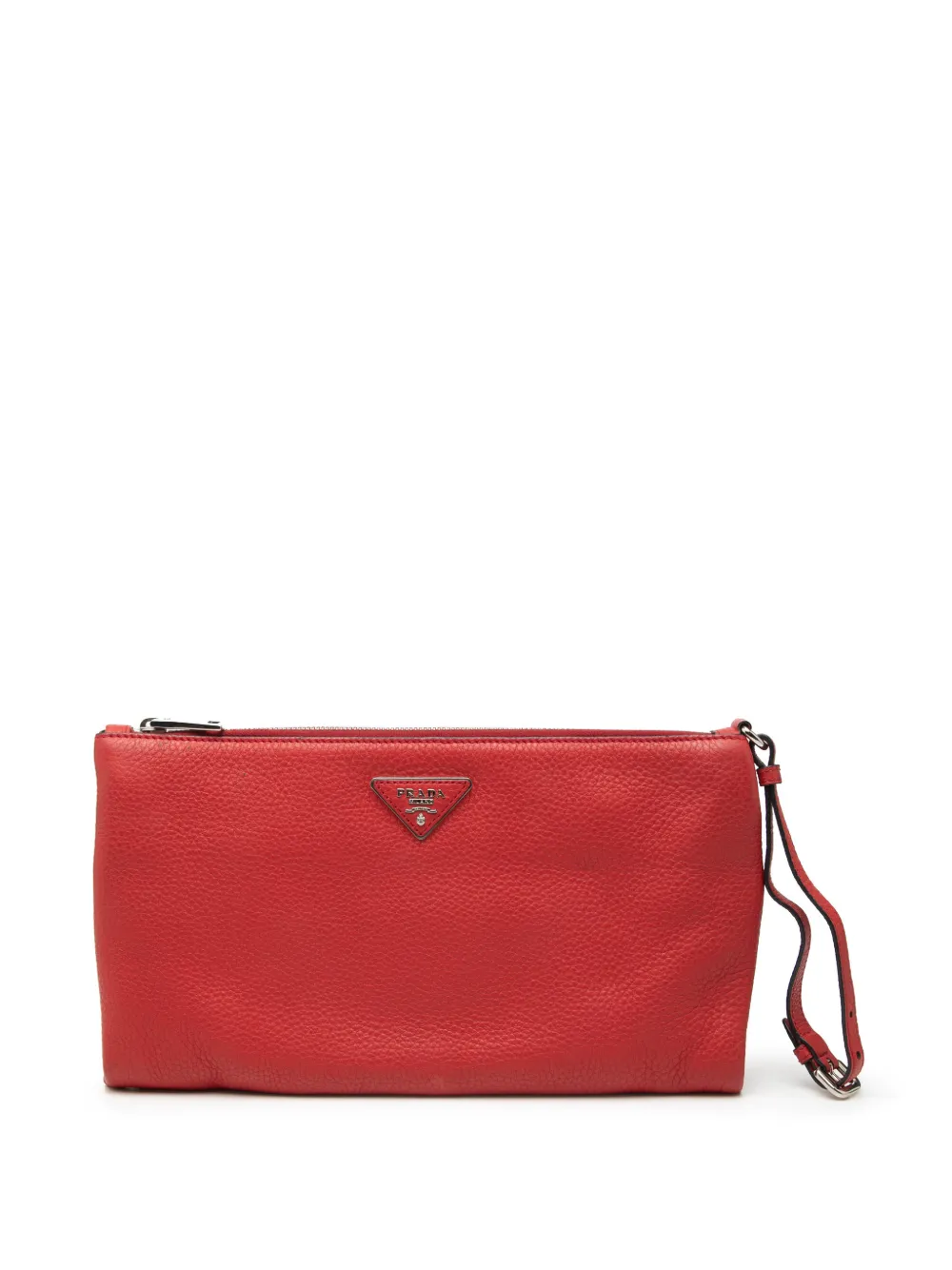 Prada Pre-Owned 2000-2025 Vitello Daino clutch bag - Rosso