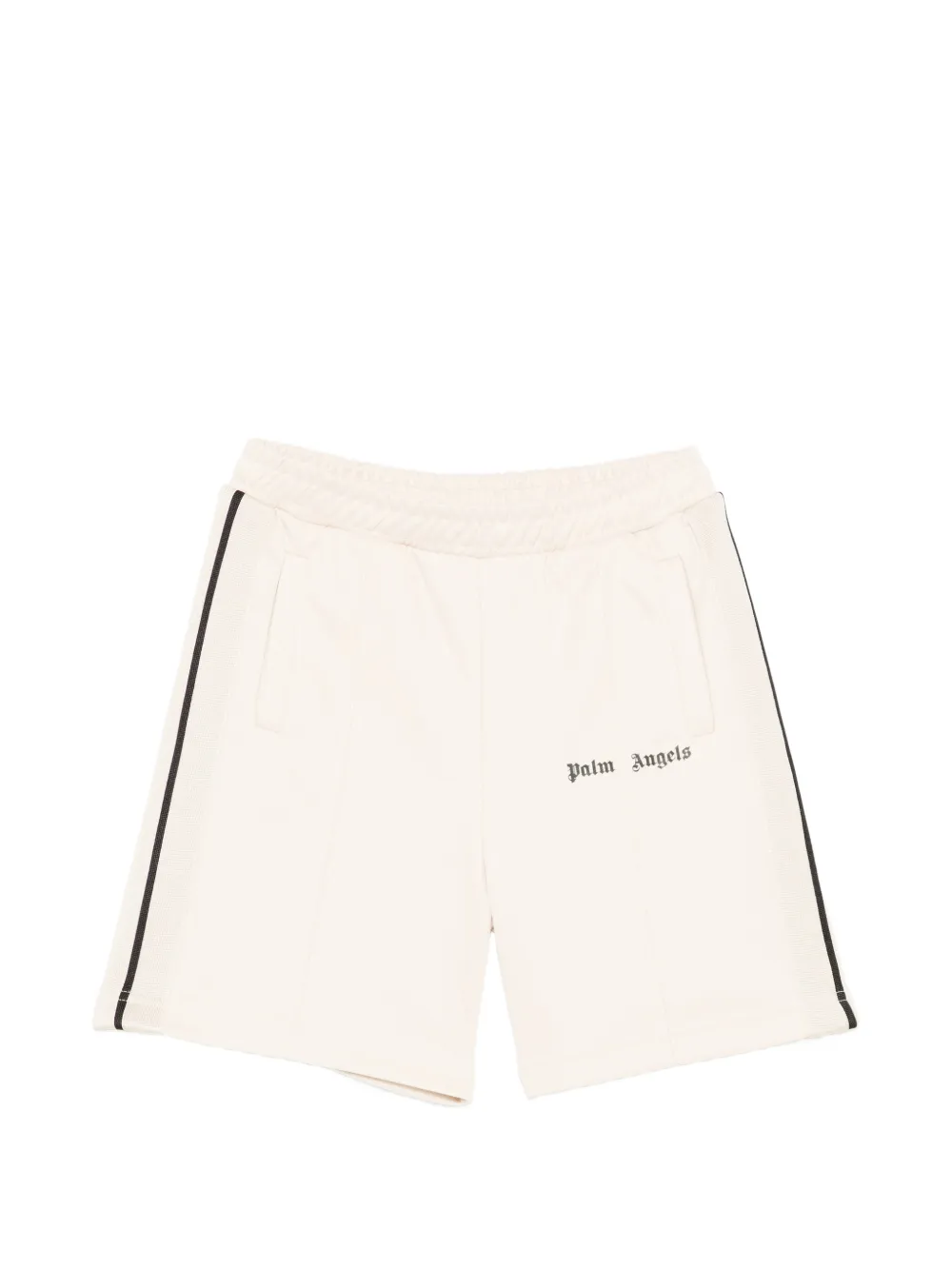 Palm Angels Kids side-stripe logo-print shorts - Neutrals