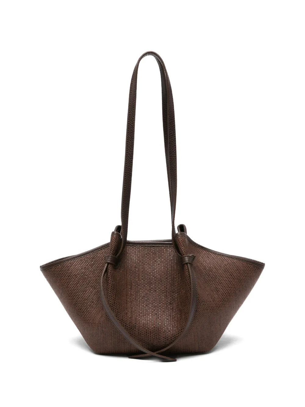 Yuzefi Mochi woven-effect shoulder bag - Marrone