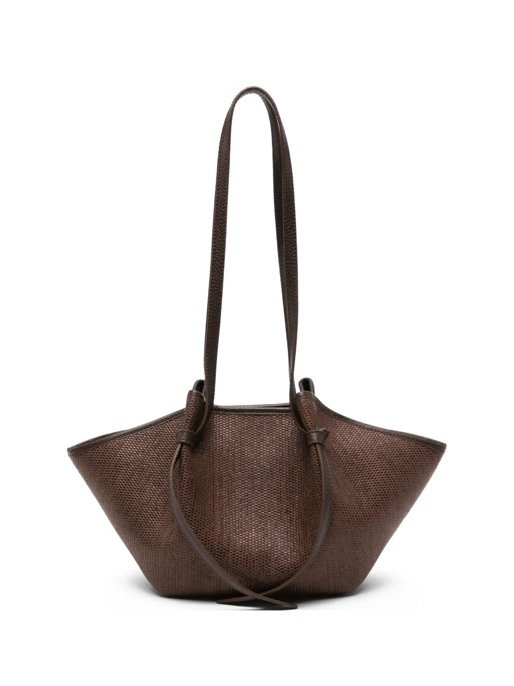 Yuzefi Mochi woven-effect shoulder bag - Marrone