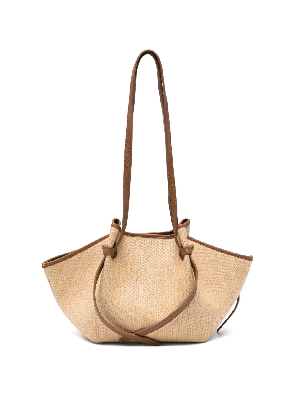 Yuzefi Mochi Knotted-strap Woven Tote Bag In Nude