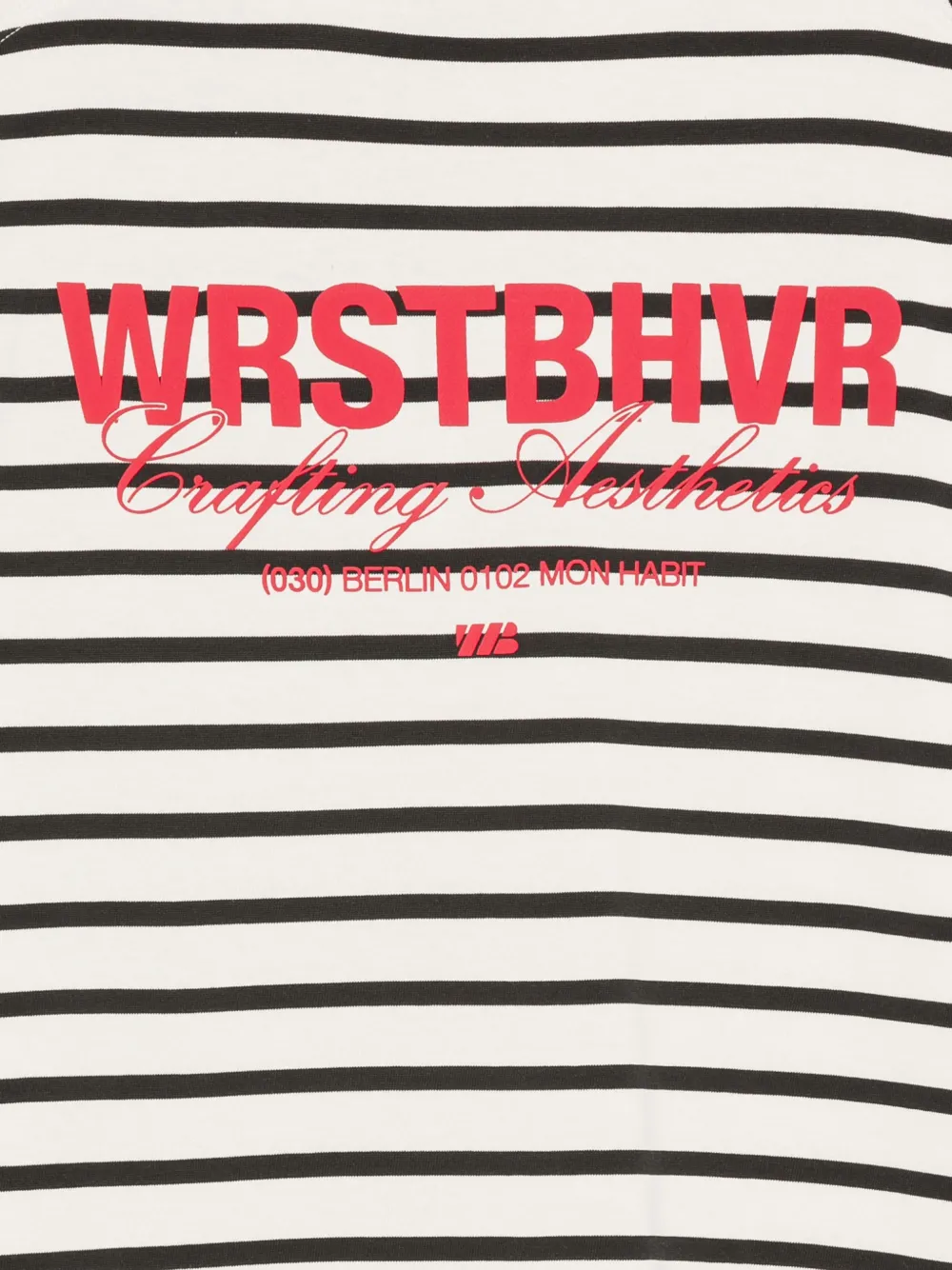 WRSTBHVR T-shirt met logoprint Beige