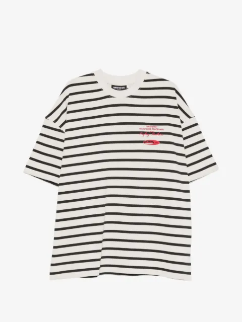 WRSTBHVR playera con estampado de rayas horizontales