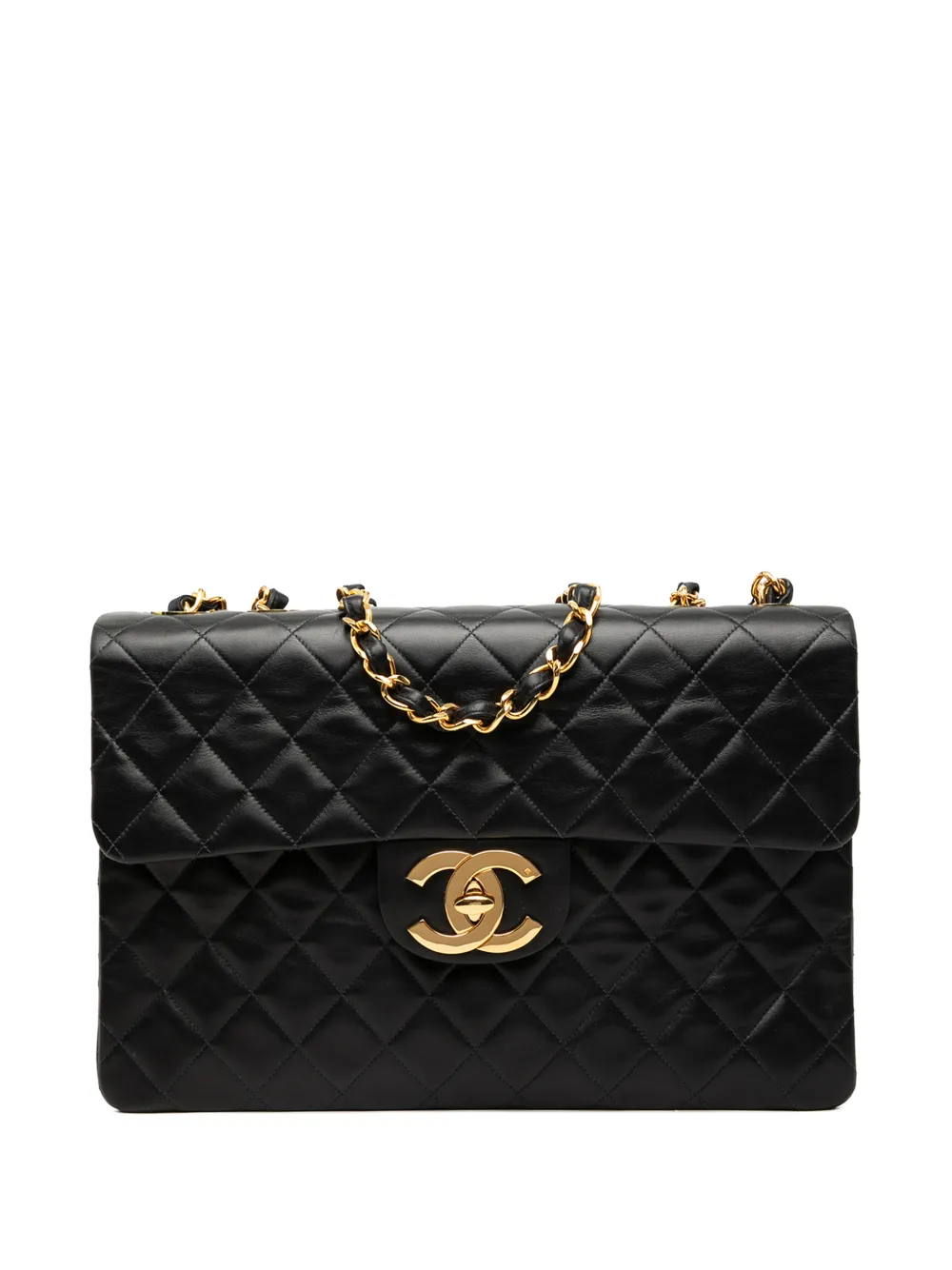 CHANEL Pre-Owned 1991-1994 Maxi XL Classic Lambskin Single Flap shoulder bag - Nero