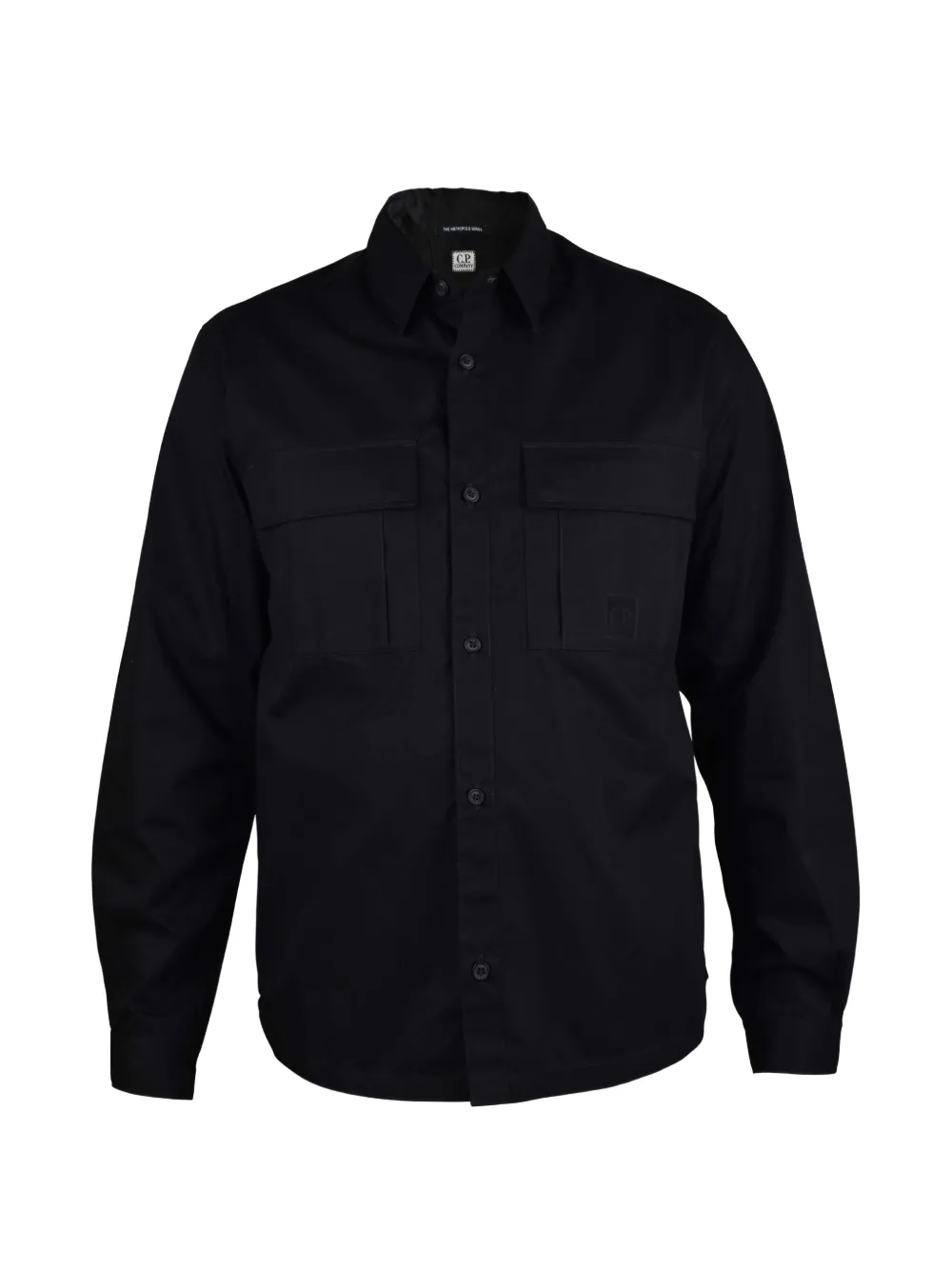 C.P. Company Camicia con tasca e applicazione logo - Nero