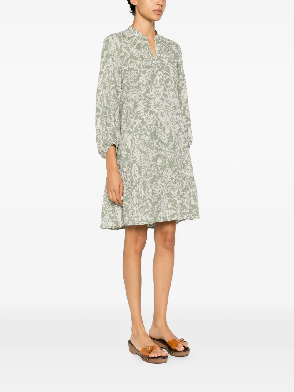 Marc O'Polo Mini-jurk met bloemenprint Groen