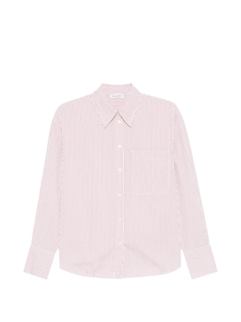 Marc O'Polo striped patch-pocket shirt - Bianco