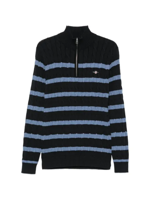 Gant cable-knit striped sweater