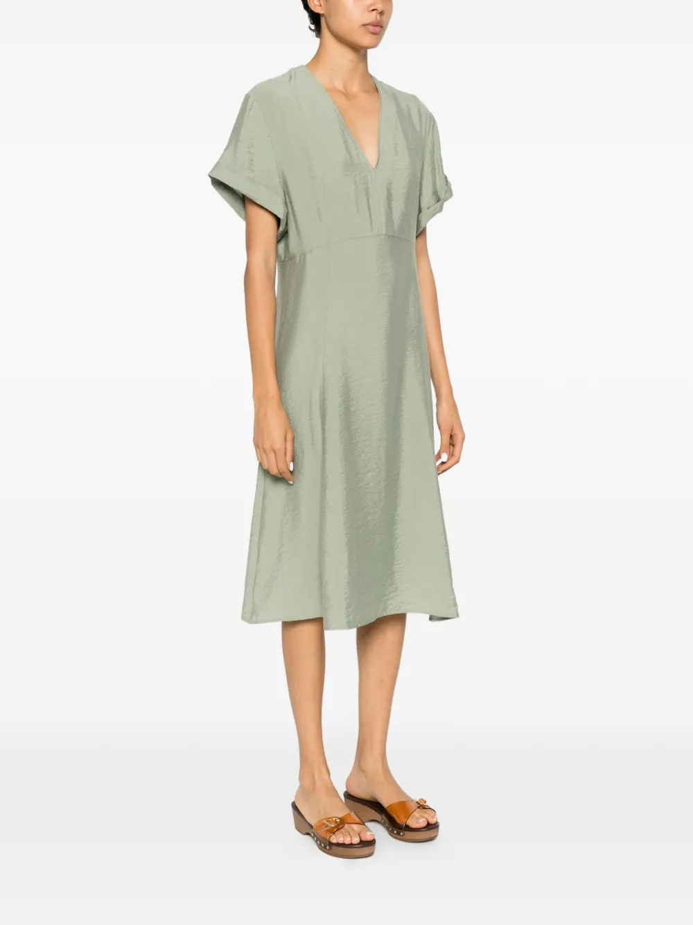 Marc O'Polo Midi-jurk met V-hals Groen