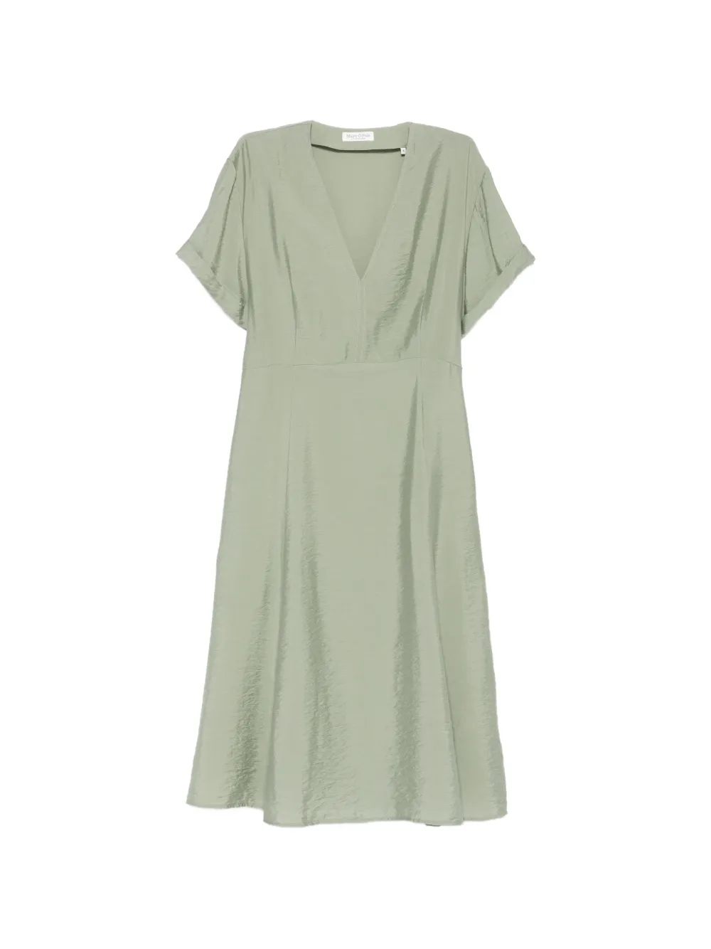 Marc O'Polo V-neck mididress - Verde