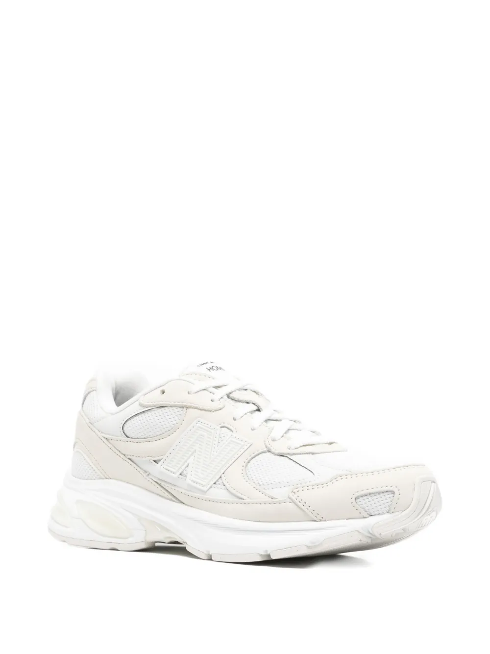 Comme des Garçons Homme x New Balance panelled leather sneakers Beige