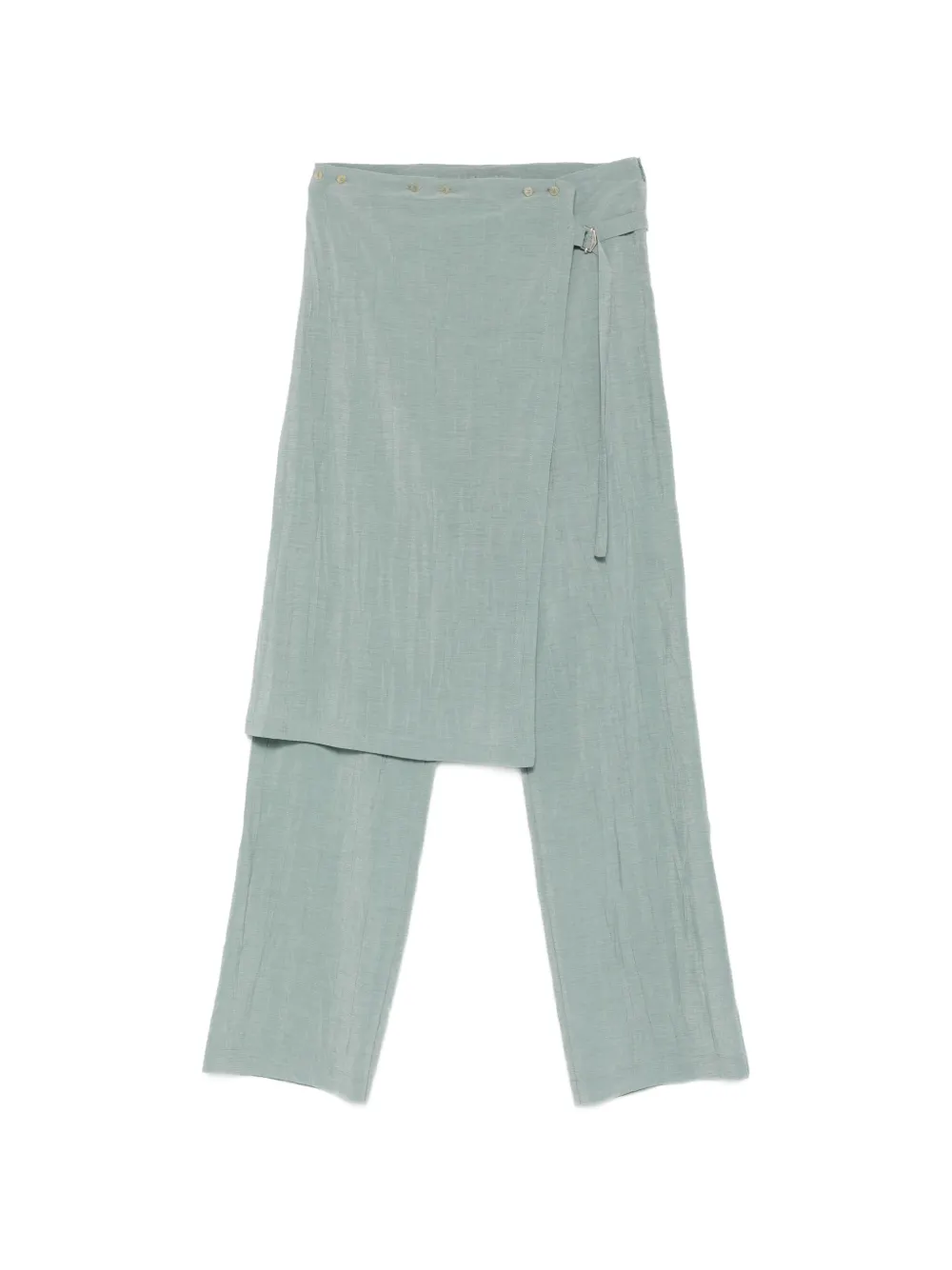 Alysi layered wrap-design trousers - Grigio