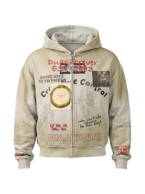 duaa graphic zip hoodie