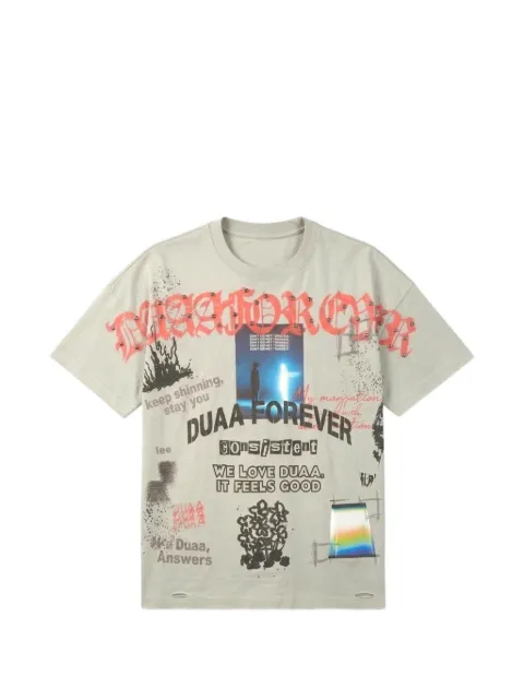 duaa rhinestone graphic T-shirt