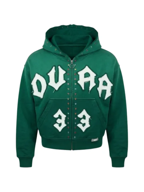 duaa crystal appliqué hoodie