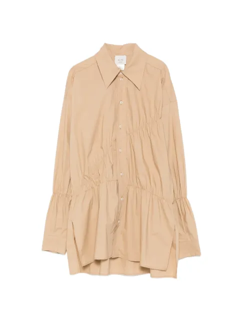 Alysi ruched poplin shirt